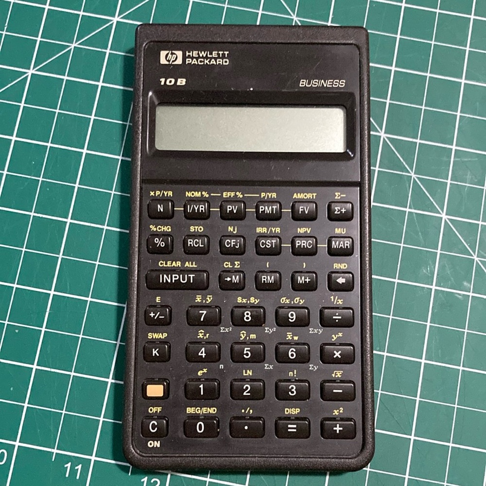 Vintage HP Hewlett Packard 10B Business Calculator 1987